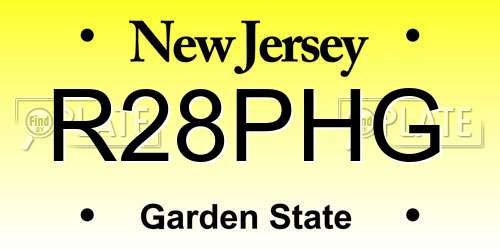R28PHG New Jersey License Plate