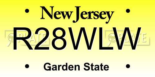R28WLW New Jersey License Plate