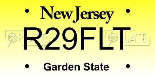 R29FLT New Jersey License Plate