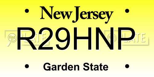 R29HNP New Jersey License Plate