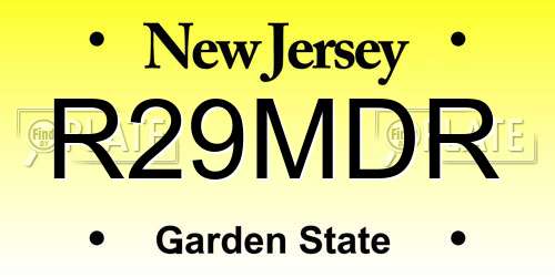 R29MDR New Jersey License Plate