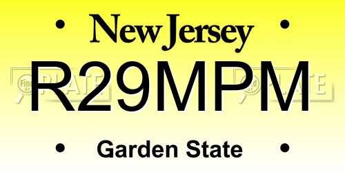 R29MPM New Jersey License Plate