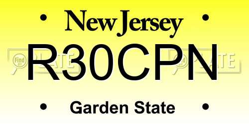 R30CPN New Jersey License Plate