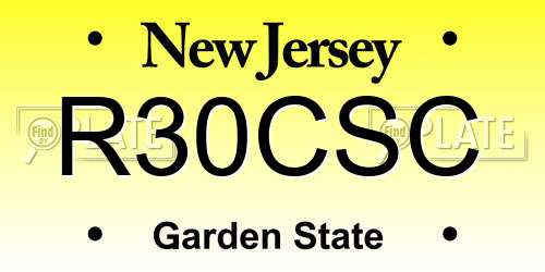 R30CSC New Jersey License Plate