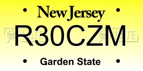 R30CZM New Jersey License Plate
