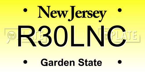 R30LNC New Jersey License Plate