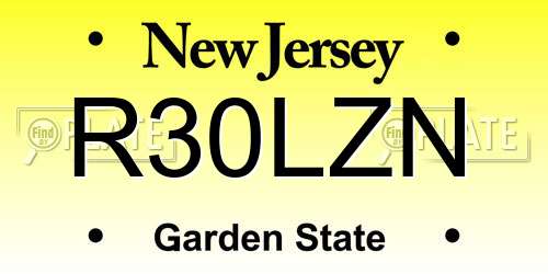 R30LZN New Jersey License Plate