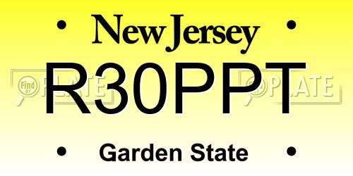 R30PPT New Jersey License Plate