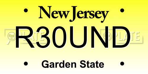 R30UND New Jersey License Plate