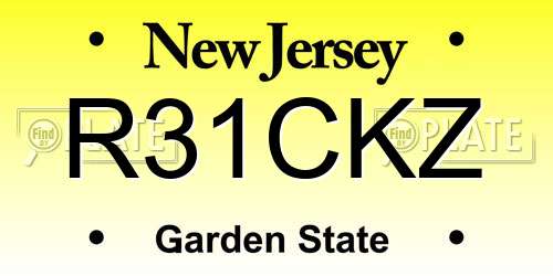 R31CKZ New Jersey License Plate