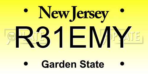 R31EMY New Jersey License Plate