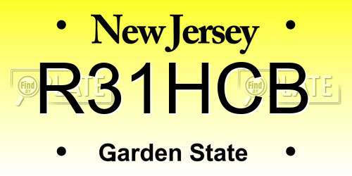 R31HCB New Jersey License Plate