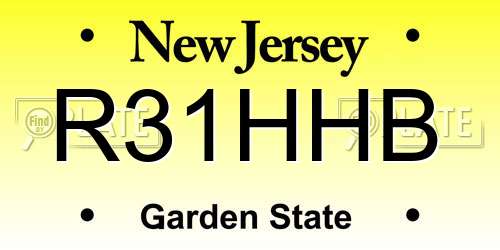 R31HHB New Jersey License Plate