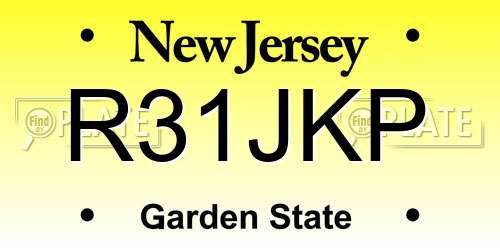 R31JKP New Jersey License Plate