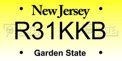 R31KKB New Jersey License Plate