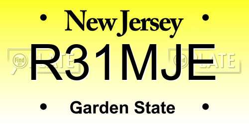 R31MJE New Jersey License Plate