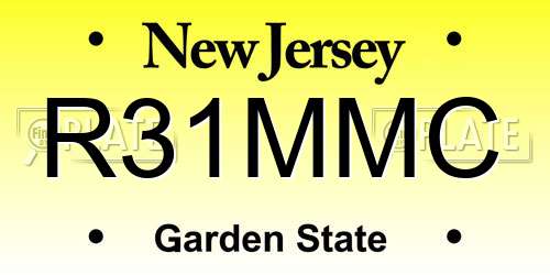 R31MMC New Jersey License Plate