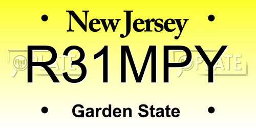 R31MPY New Jersey License Plate