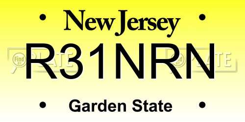 R31NRN New Jersey License Plate