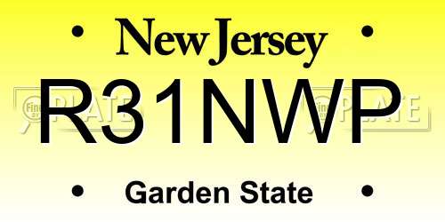 R31NWP New Jersey License Plate