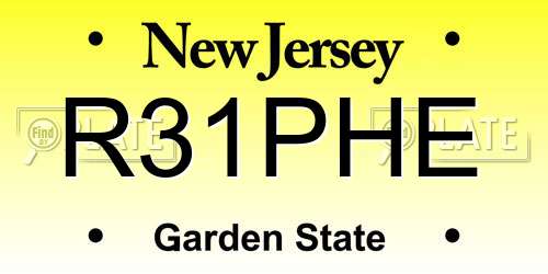R31PHE New Jersey License Plate