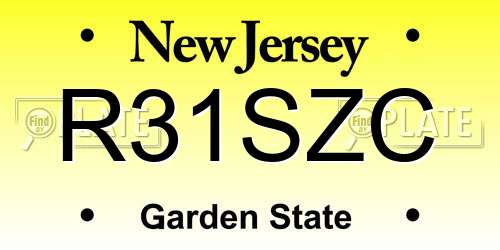 R31SZC New Jersey License Plate