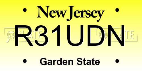 R31UDN New Jersey License Plate