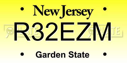 R32EZM New Jersey License Plate