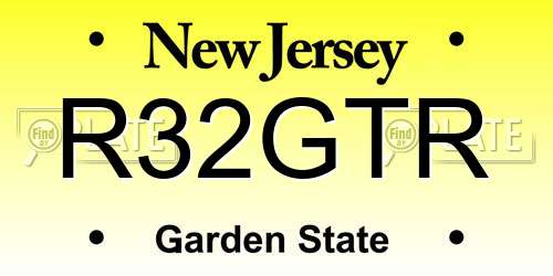 R32GTR New Jersey License Plate