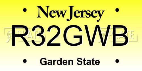 R32GWB New Jersey License Plate