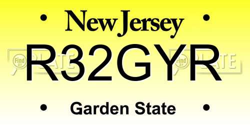 R32GYR New Jersey License Plate