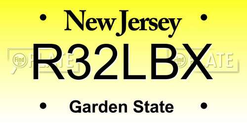 R32LBX New Jersey License Plate