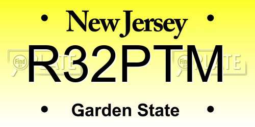 R32PTM New Jersey License Plate