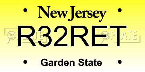 R32RET New Jersey License Plate