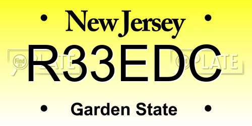 R33EDC New Jersey License Plate