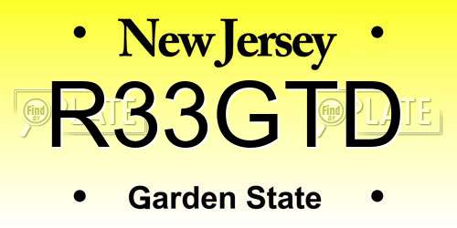 R33GTD New Jersey License Plate