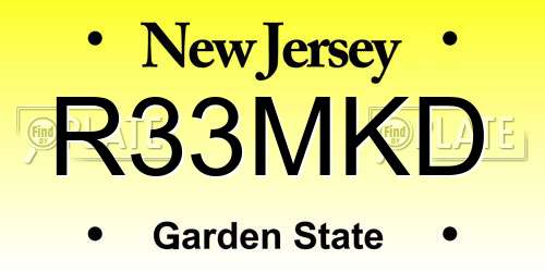 R33MKD New Jersey License Plate
