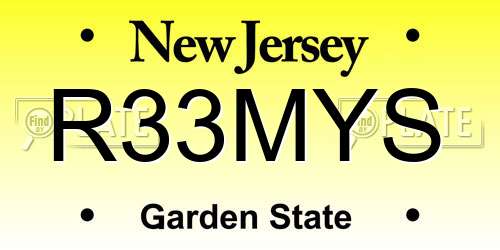 R33MYS New Jersey License Plate