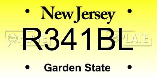 R341BL New Jersey License Plate