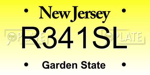 R341SL New Jersey License Plate