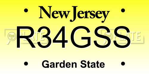 R34GSS New Jersey License Plate
