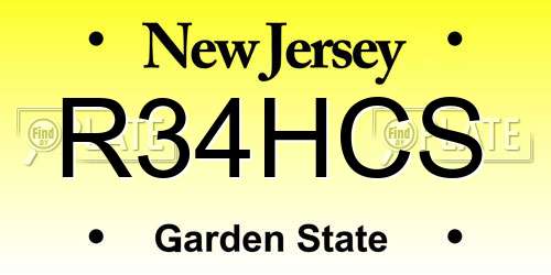 R34HCS New Jersey License Plate
