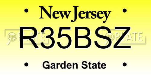 R35BSZ New Jersey License Plate