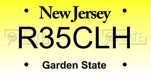 R35CLH New Jersey License Plate