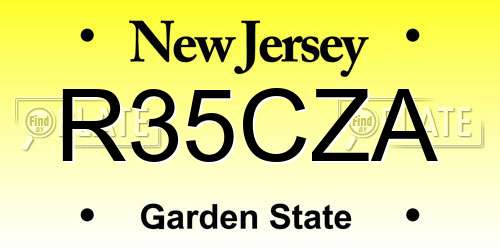 R35CZA New Jersey License Plate