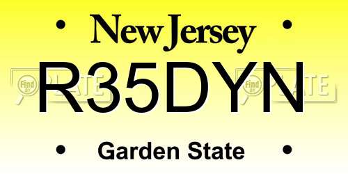 R35DYN New Jersey License Plate