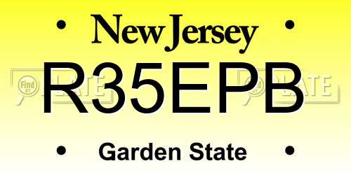 R35EPB New Jersey License Plate