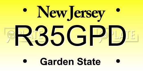 R35GPD New Jersey License Plate