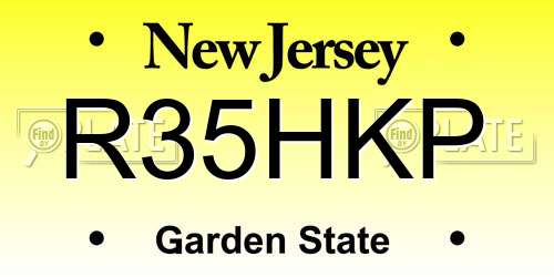 R35HKP New Jersey License Plate