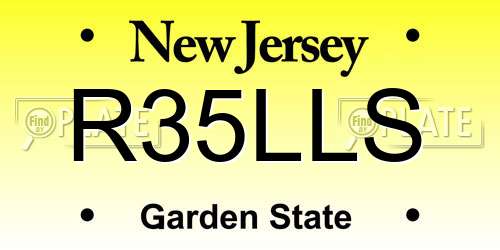 R35LLS New Jersey License Plate